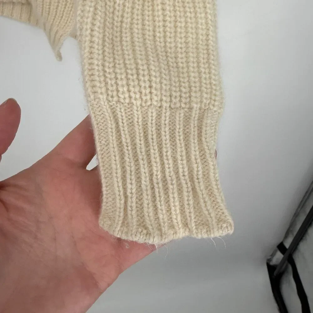 Van Kukil Pure Cashmere Sweater Knit Kashmir Chunky Capsule Quiet Luxury Size XS - Picture 5 of 11